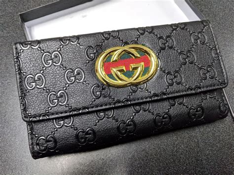 gucci wallet women black wrorh withe|authentic gucci red wallet.